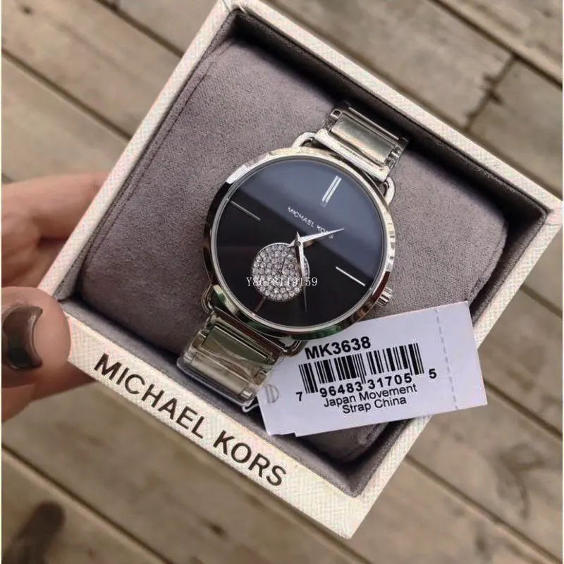 Michael kors portia watch black hotsell